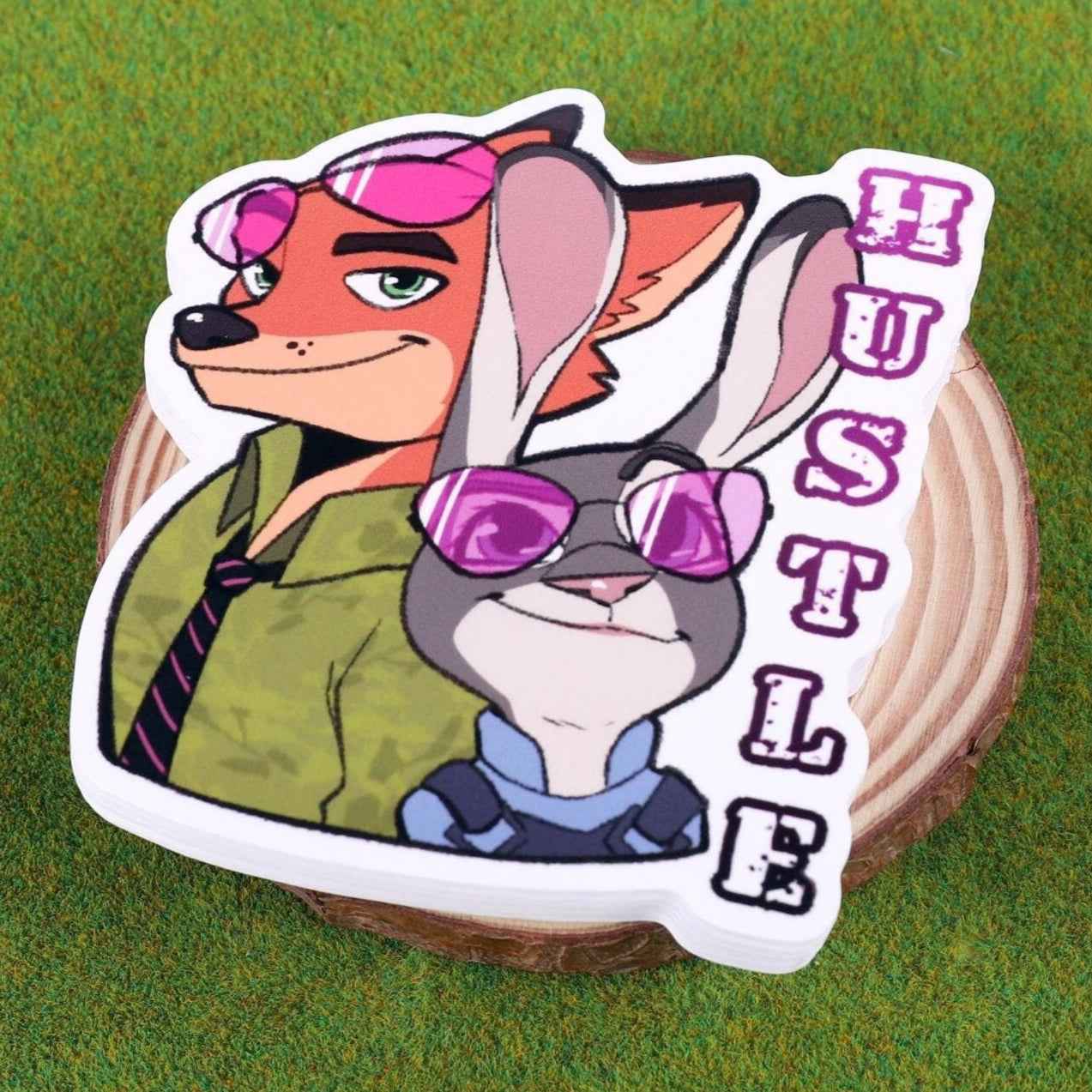 Zootopia "HUSTLE" Vinyl Sticker - 3"