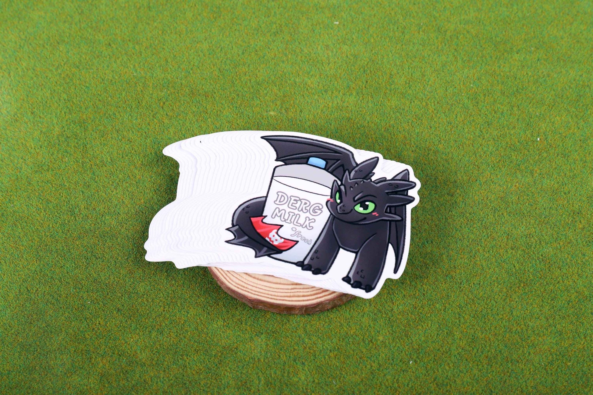 Toothless "Derg Milk" Vinyl Sticker - 3"