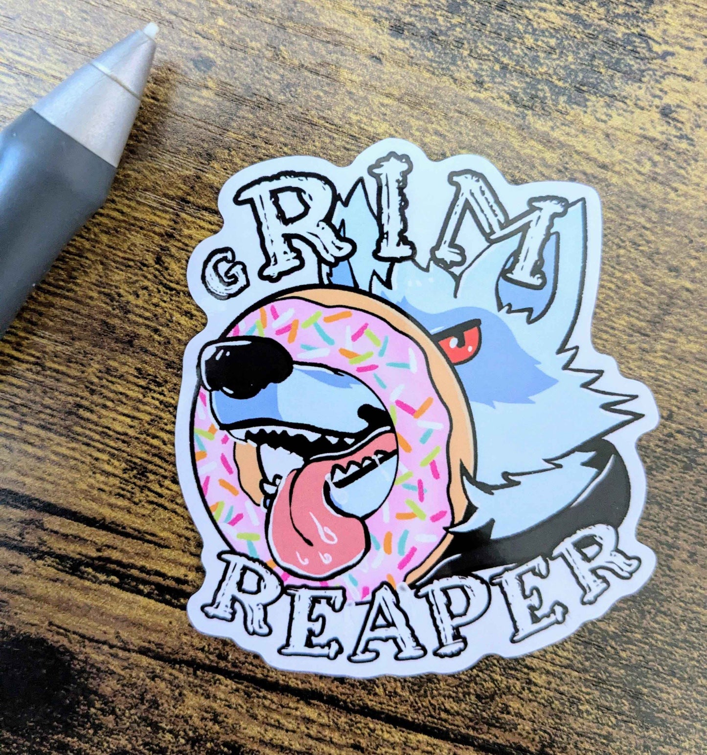 RIM REAPER - Death the Wolf Vinyl Sticker 3''