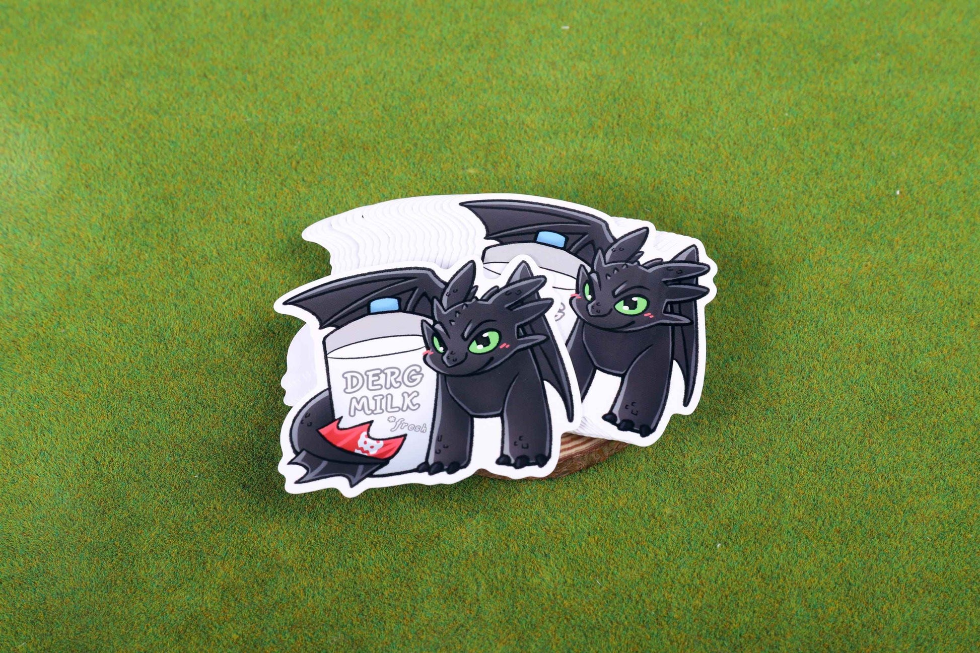 Toothless "Derg Milk" Vinyl Sticker - 3"