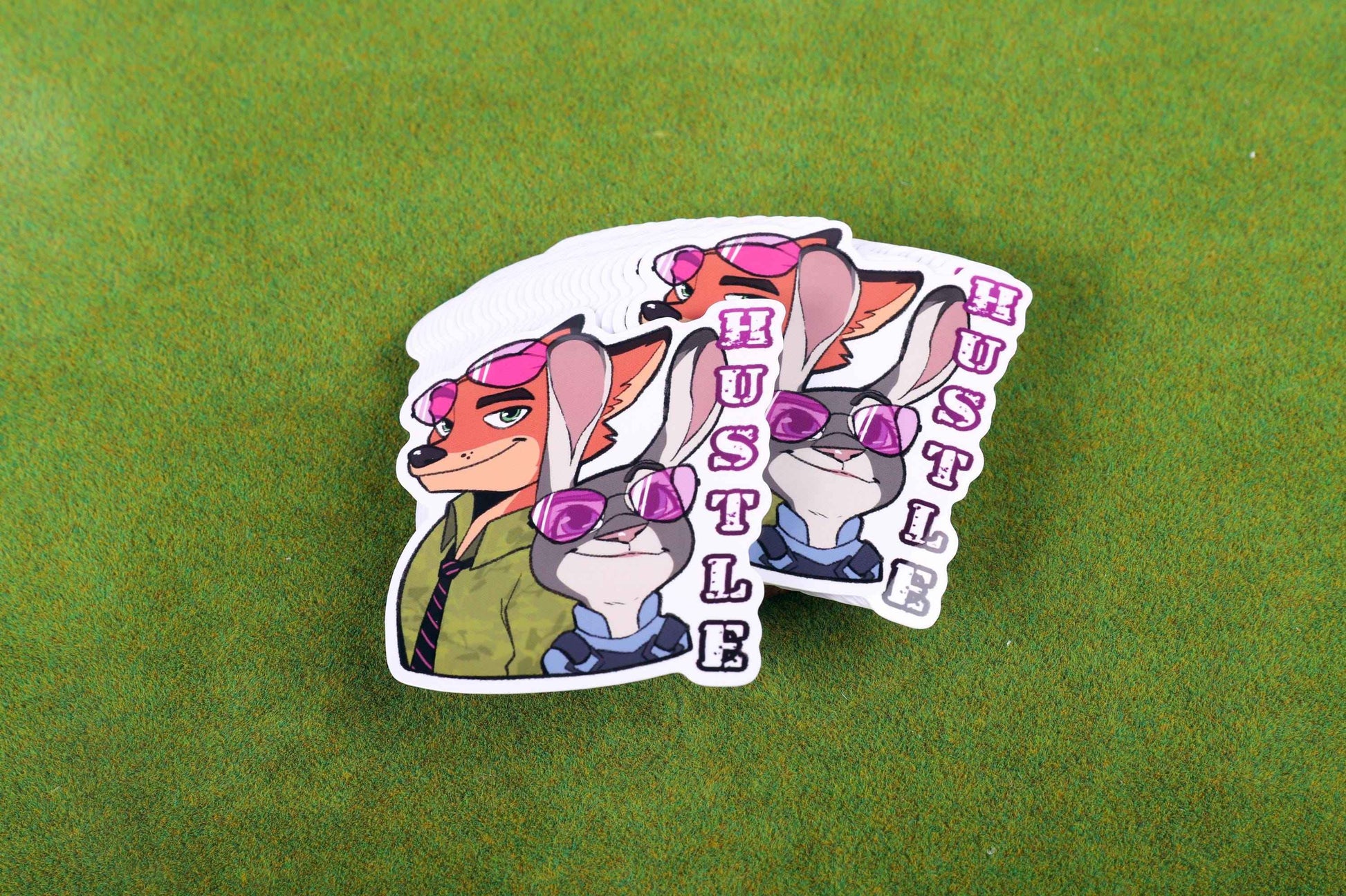 Zootopia "HUSTLE" Vinyl Sticker - 3"