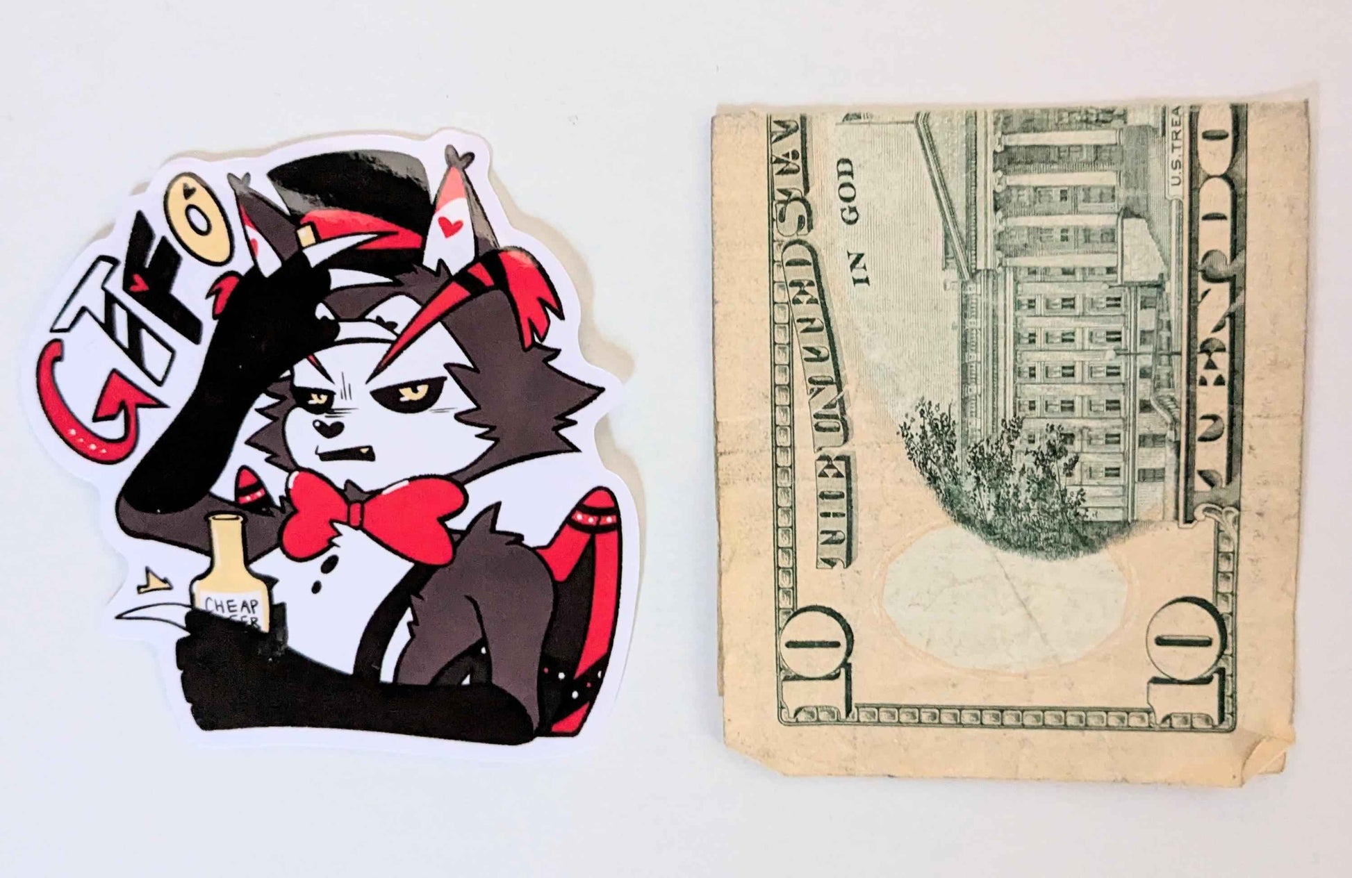 GTFO - Hazbin Hotel Husk Vinyl Sticker 3''