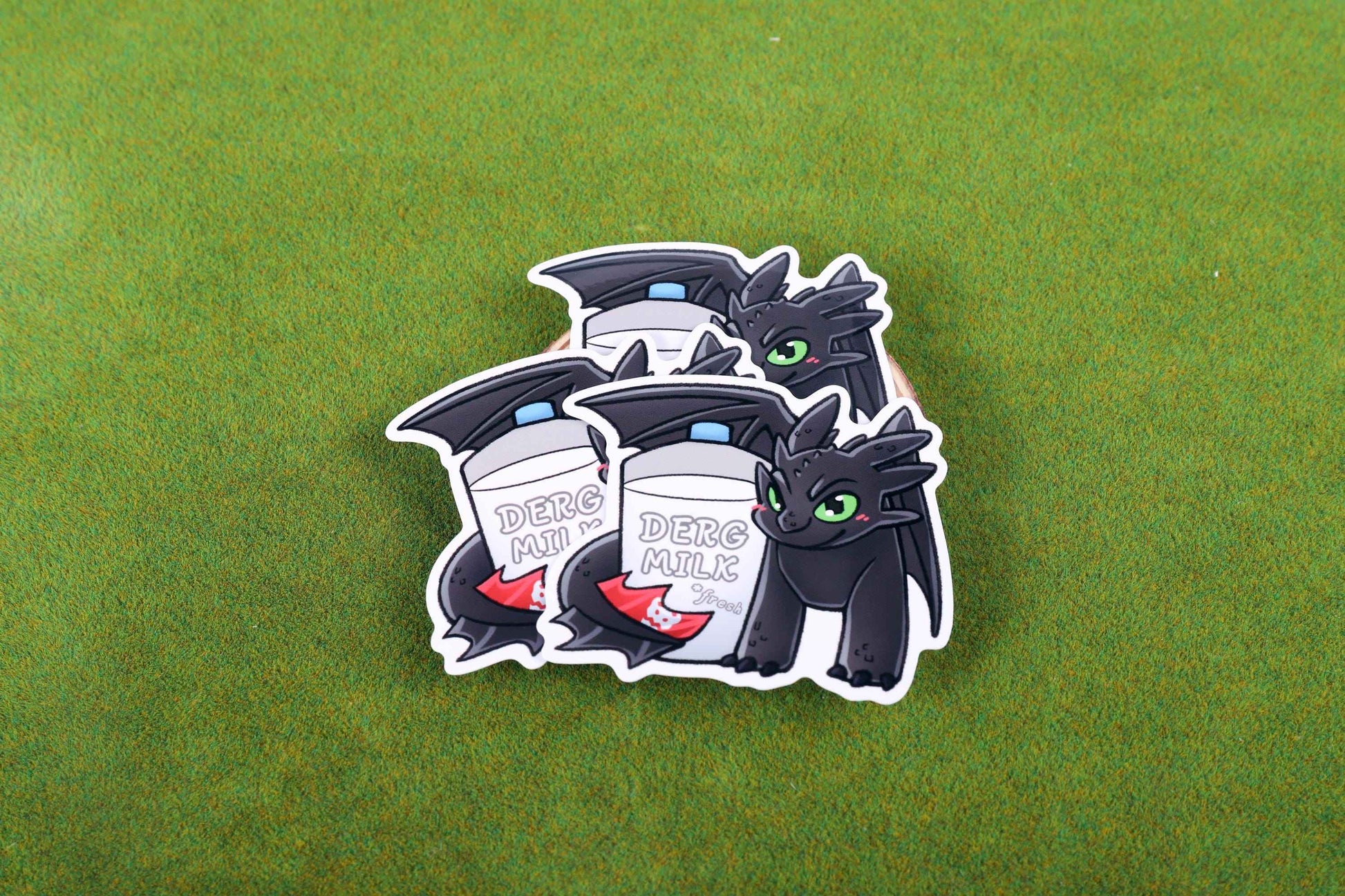 Toothless "Derg Milk" Vinyl Sticker - 3"