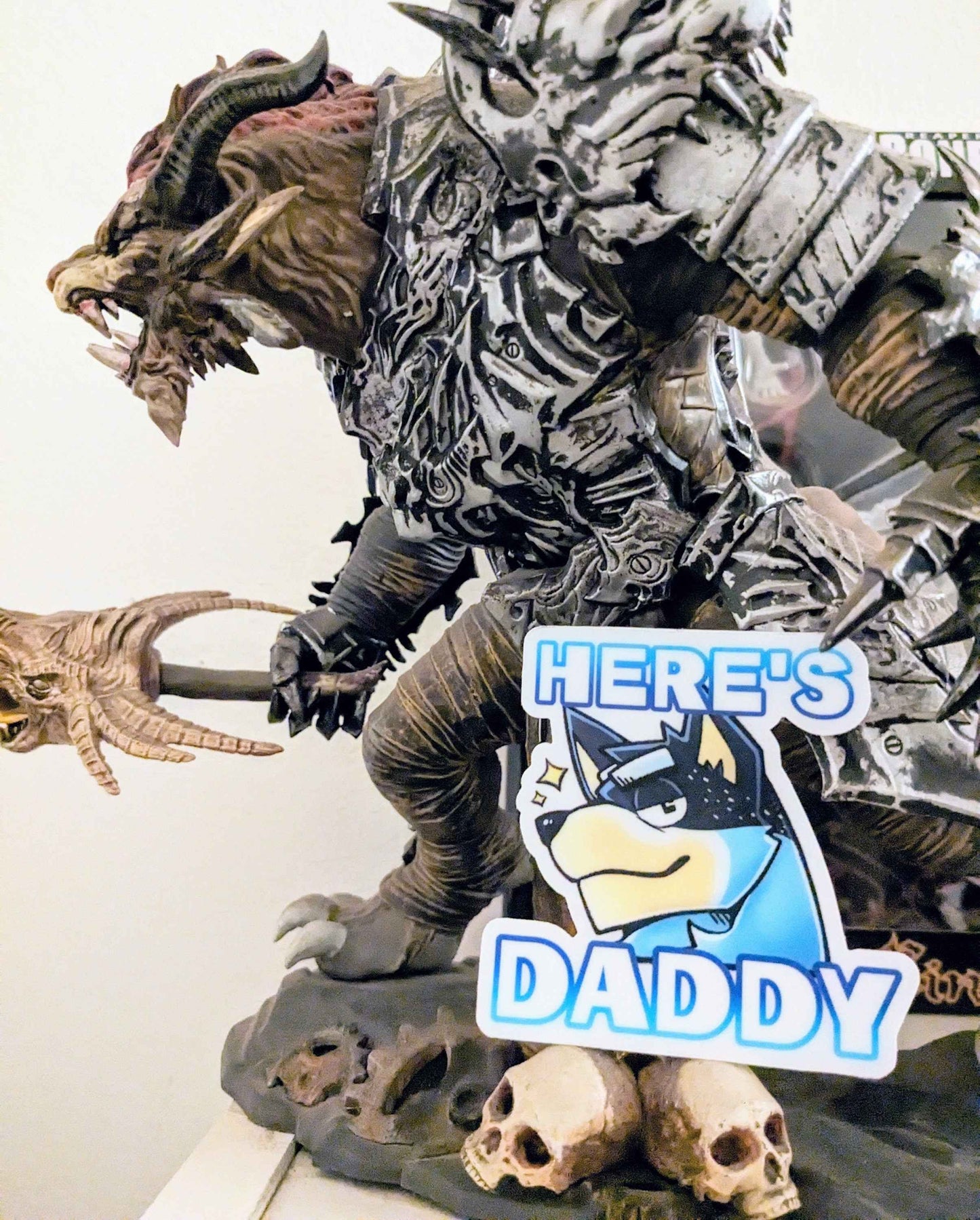 HERE'S DADDY - Bandit Vinyl Sticker 3"