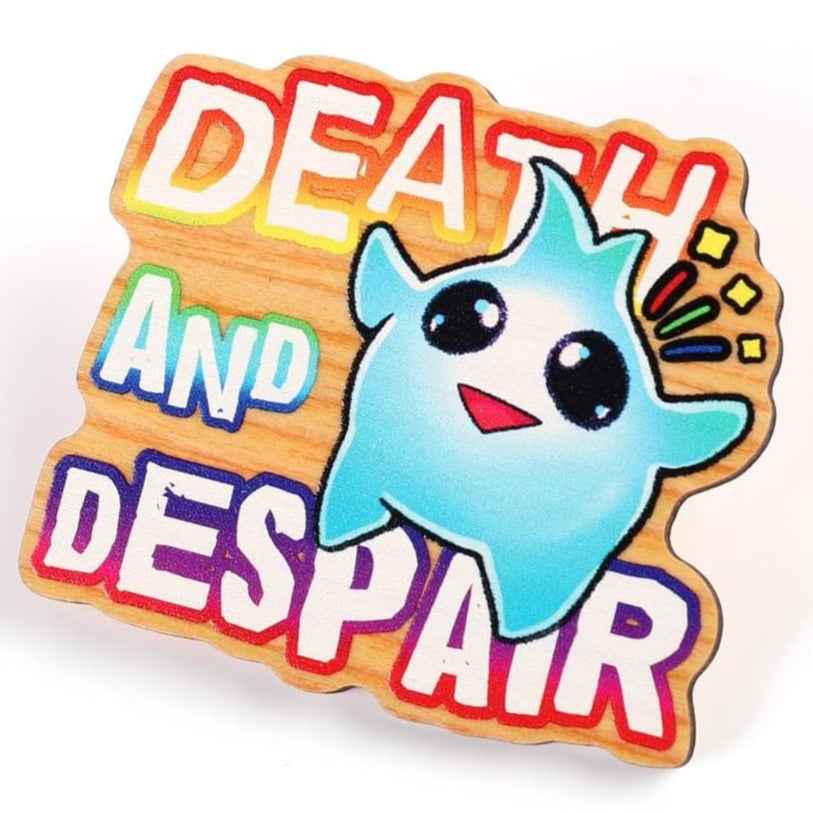 DEATH and DESPAIR - Lumalee Star Wooden Pin