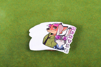 Zootopia "HUSTLE" Vinyl Sticker - 3"