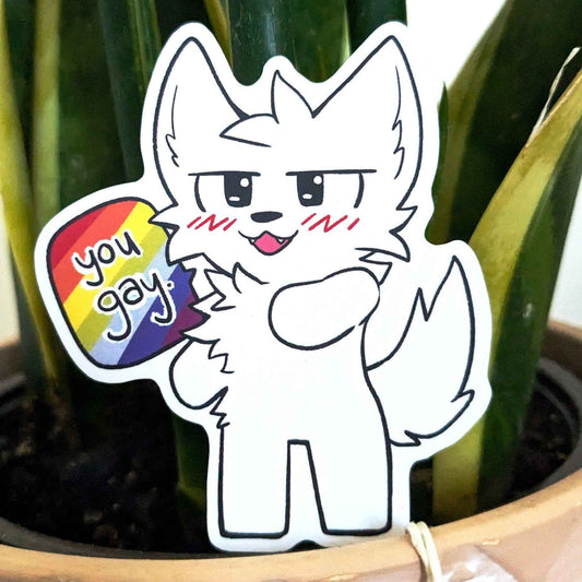 YOU GAY - Boykisser Vinyl Sticker 3''