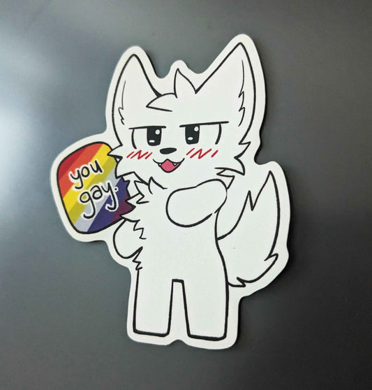 YOU GAY - Boykisser Vinyl Sticker 3''