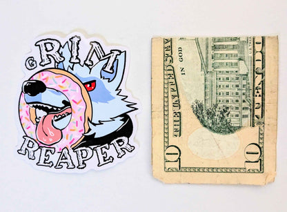 RIM REAPER - Death the Wolf Vinyl Sticker 3''