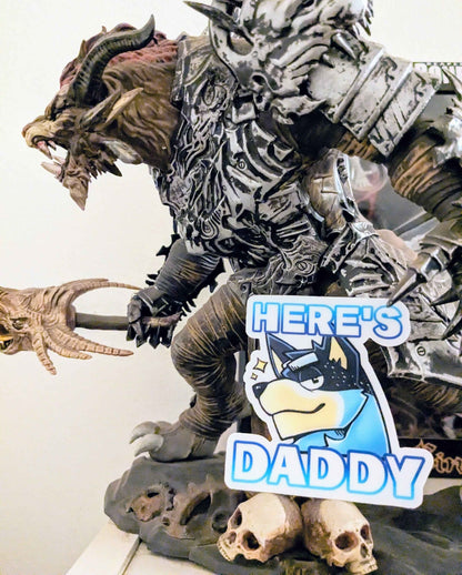 HERE'S DADDY - Bandit Vinyl Sticker 3"